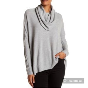 Joie Melantha Loose Cowl Neck Sweater Medium Gray Wool Cashmere